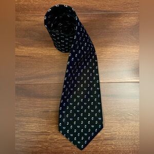 BROOKS BROTHERS “346” Pure Silk Black Paisley Pattern Jacquard Tie Made In USA